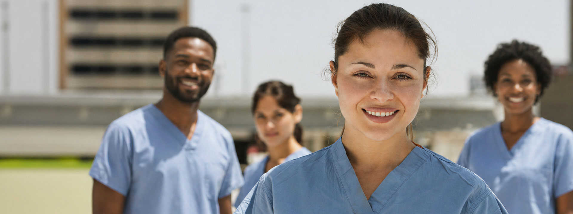 A home care professional with a client